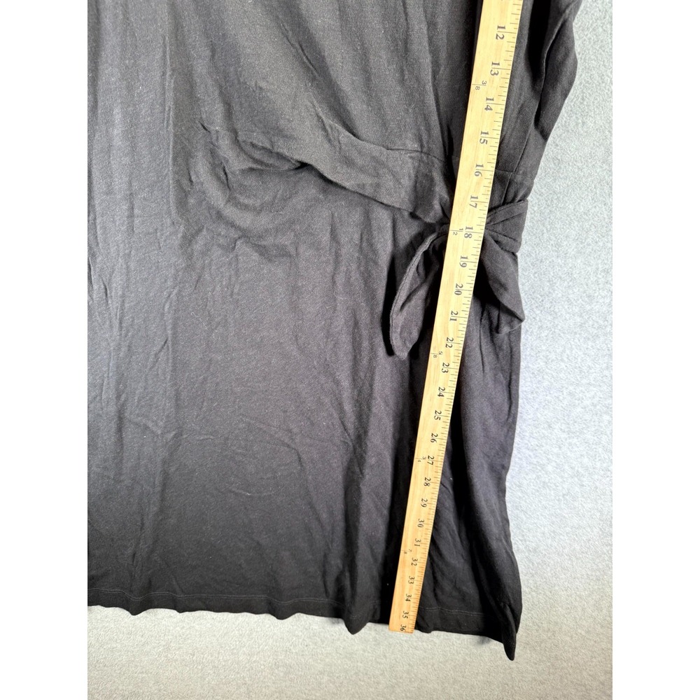 Aerie Sheath Dress Women's Large Black Round Neck Side Tie Long Sleeve‎ Pullover - Picture 6 of 9